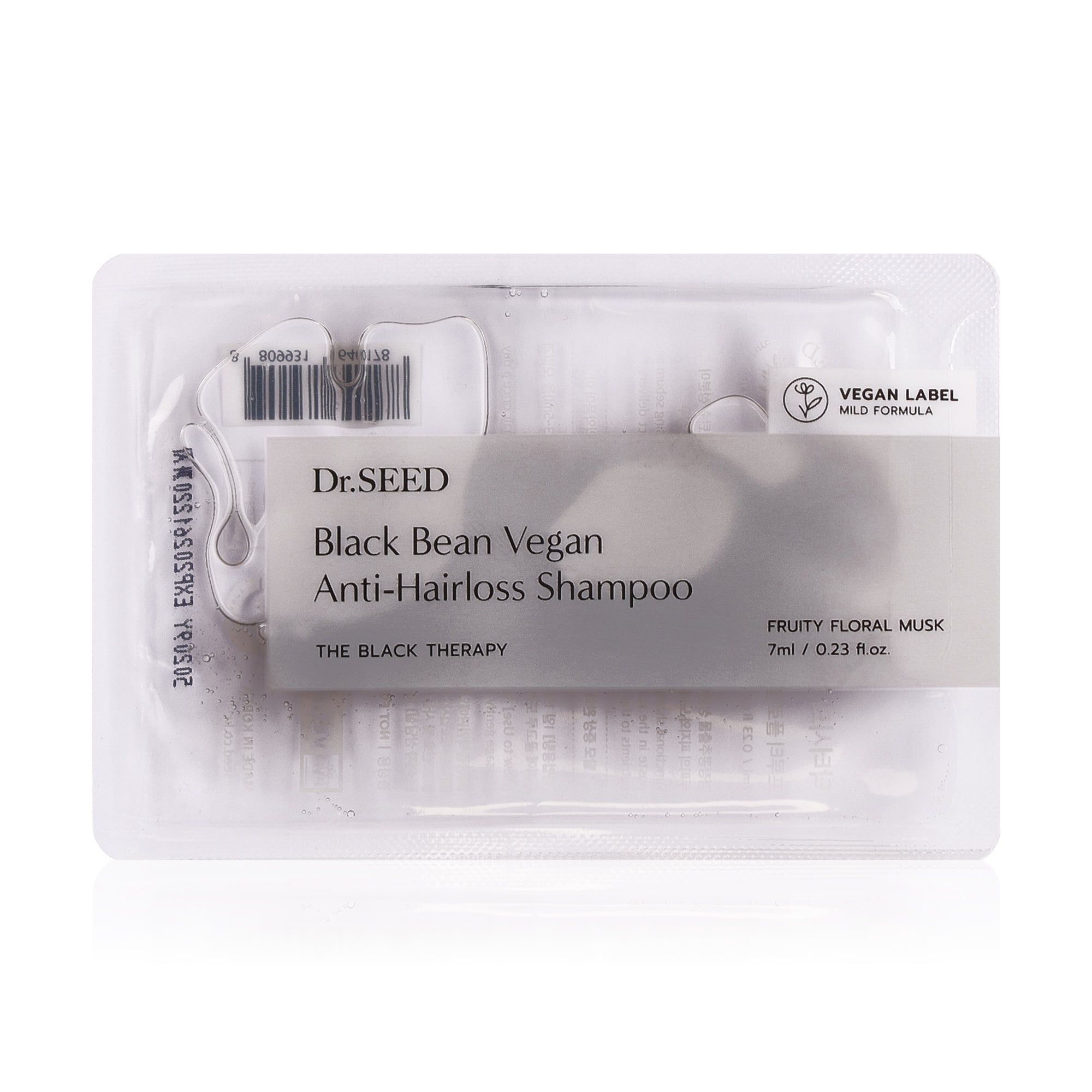 Шампунь для волосся Dr. Seed Black Bean Vegan Anti-Hairloss Shampoo, 7 мл (саше)